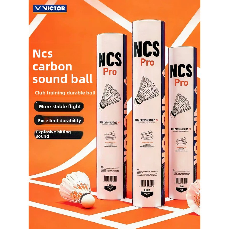 Victor Shuttlecock Feather - 12개/튜브 NCS PRO 스테이블 카본소닉 파이버