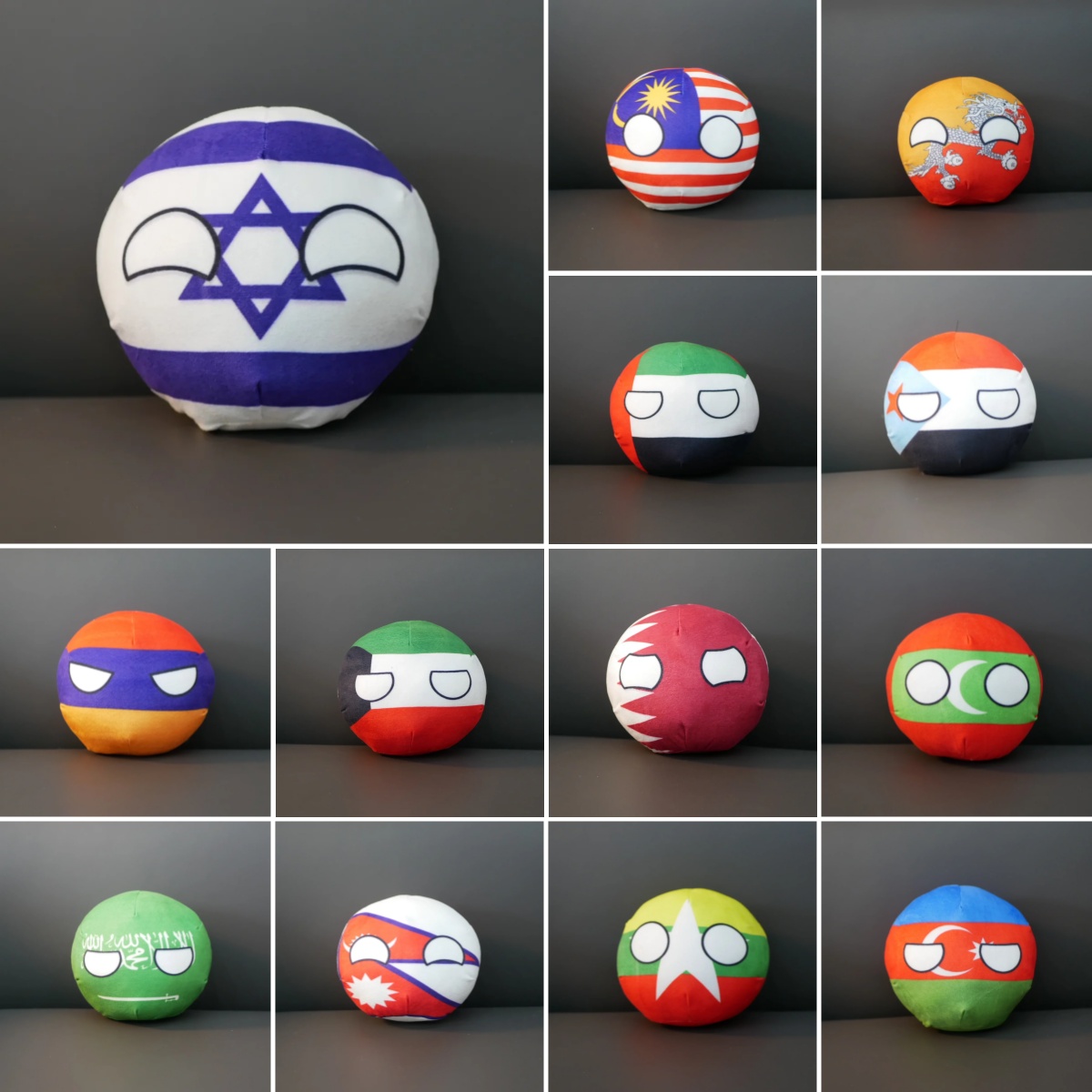 Badminton Vietnam - Countryballs Plush Keychain Doll Korea Turkey