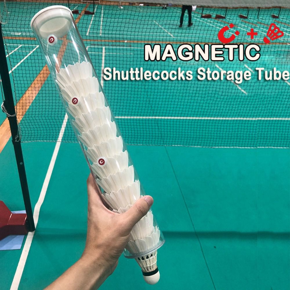 Badminton Youtube - 마그네틱 셔틀콕 보관 튜브 배럴 투명